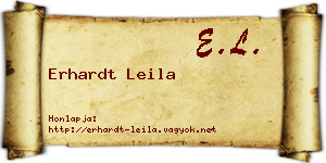 Erhardt Leila névjegykártya